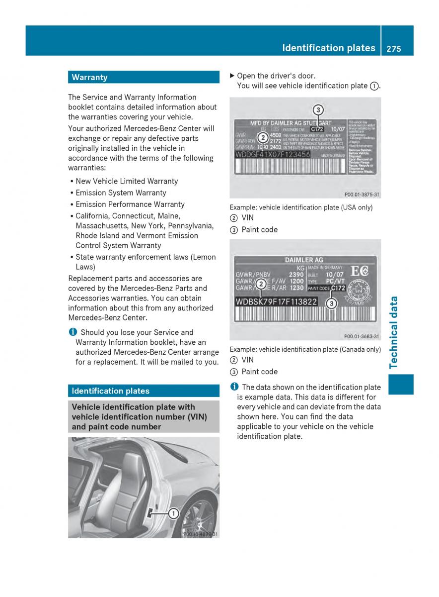 Mercedes Benz SLS AMG Coupe Roadster C197 owners manual / page 277