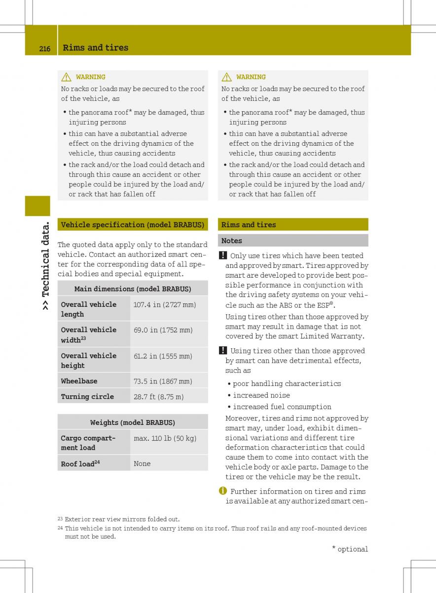 Smart Fortwo II 2 owners manual / page 218