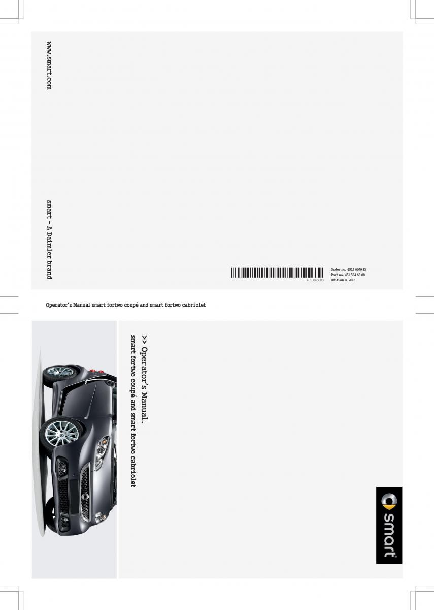 Smart Fortwo II 2 owners manual / page 1