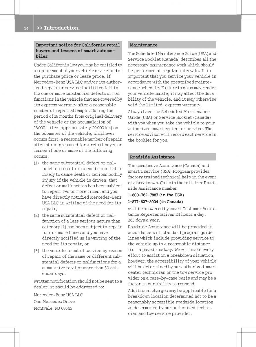Smart Fortwo II 2 owners manual / page 16