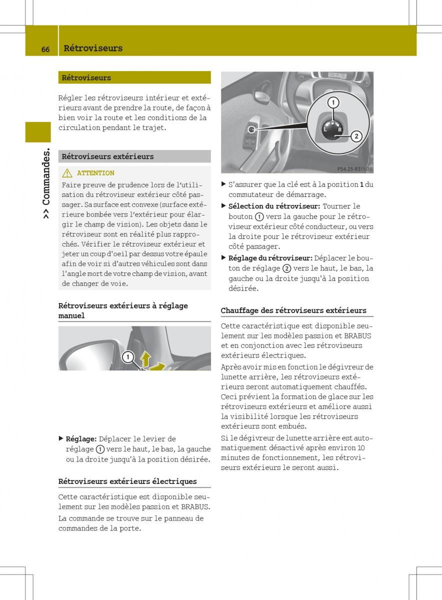 Smart Fortwo II 2 manuel du proprietaire / page 68