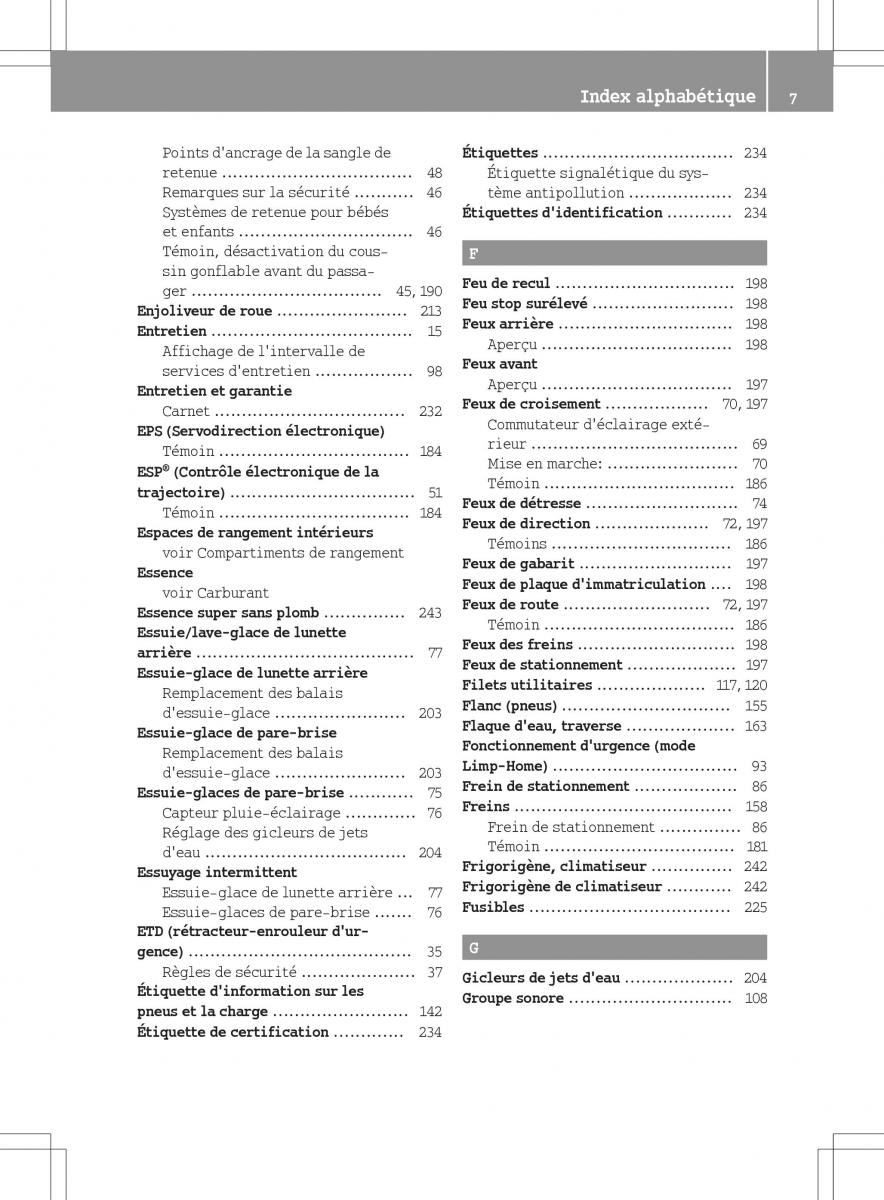 manual  Smart Fortwo II 2 manuel du proprietaire / page 9