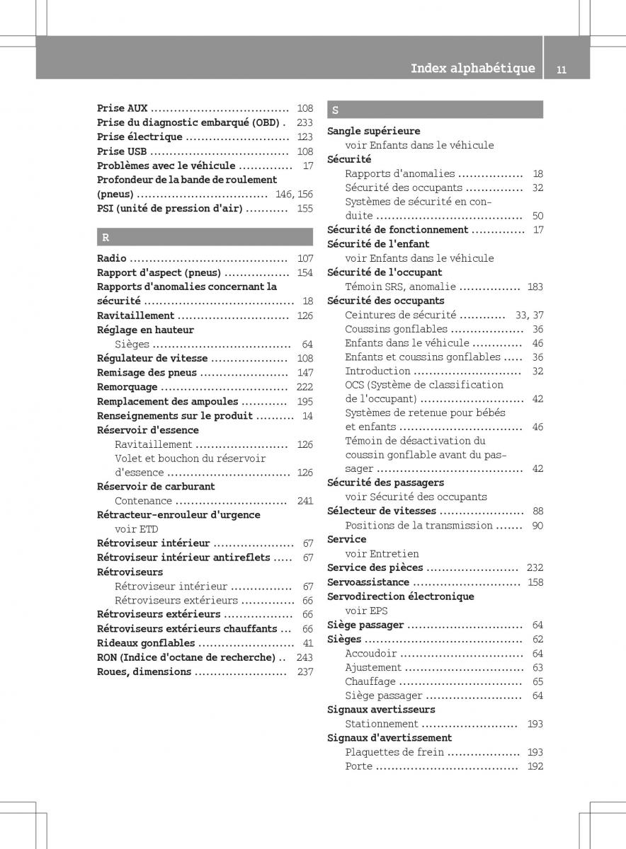 manual  Smart Fortwo II 2 manuel du proprietaire / page 13