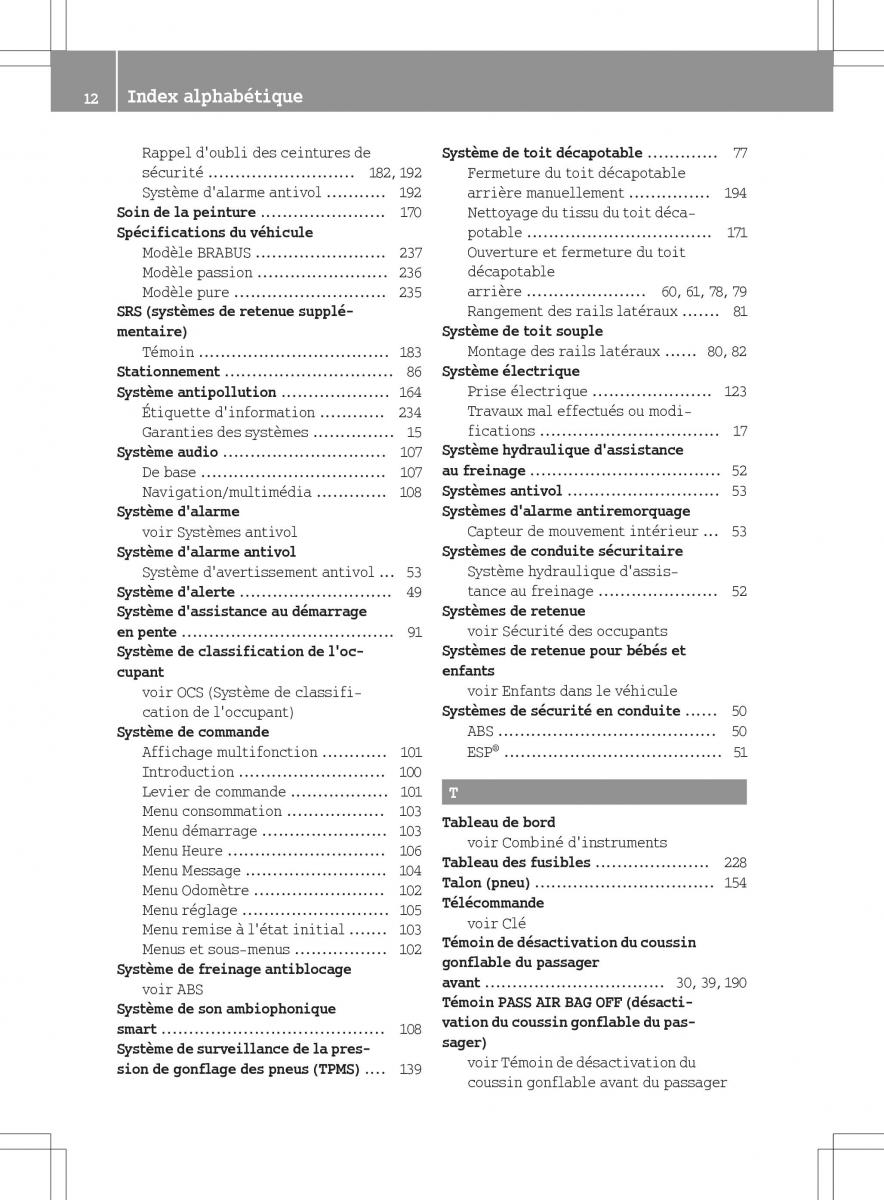 manual  Smart Fortwo II 2 manuel du proprietaire / page 14