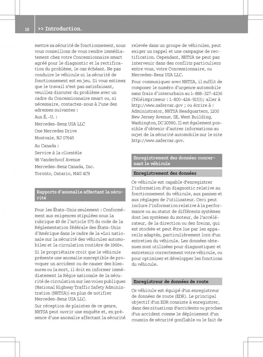 Smart Fortwo II 2 manuel du proprietaire / page 20