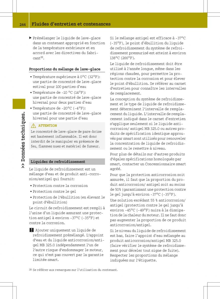 manual  Smart Fortwo II 2 manuel du proprietaire / page 246