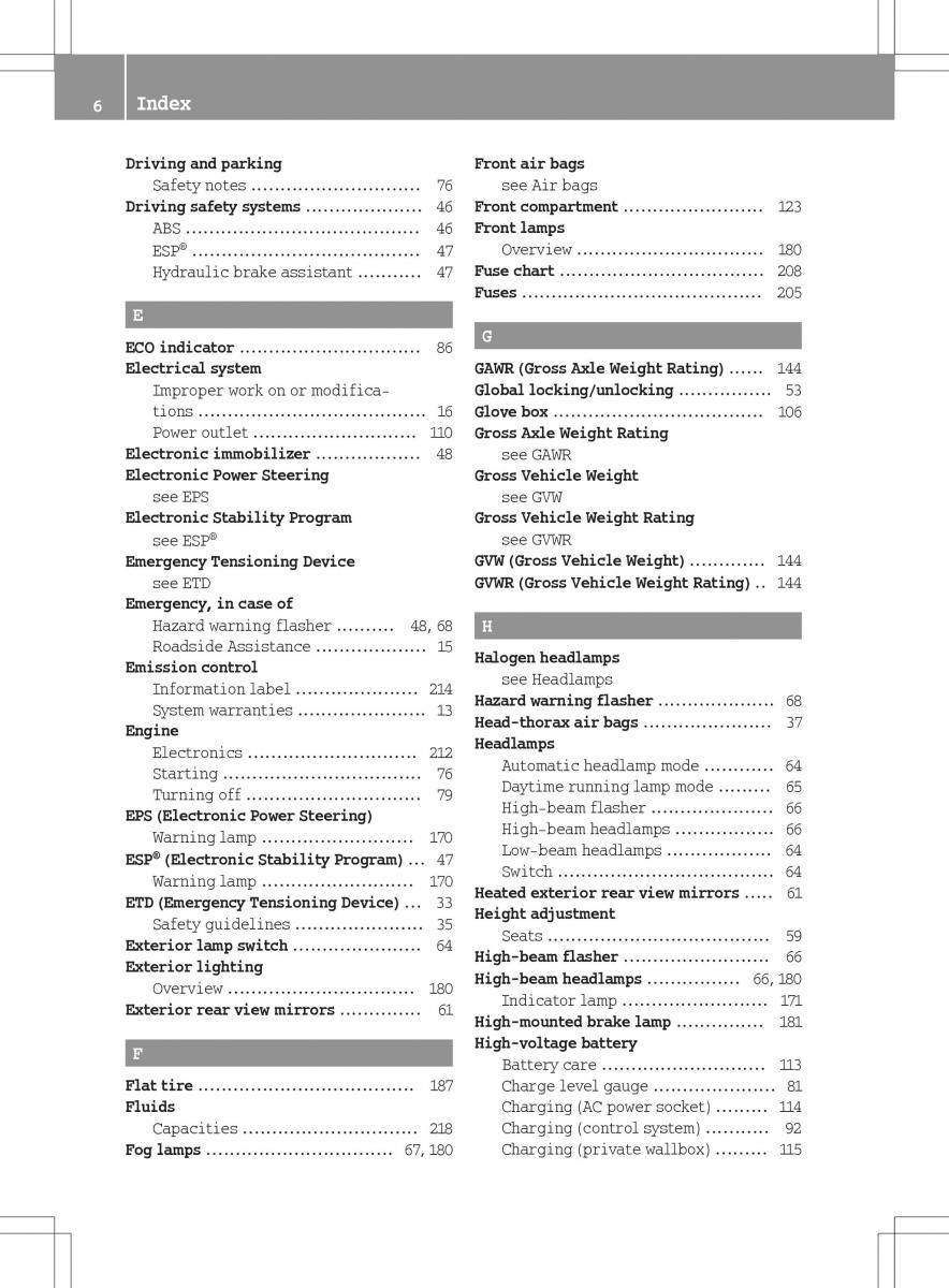 manual  Smart Fortwo ED EV owners manual / page 8