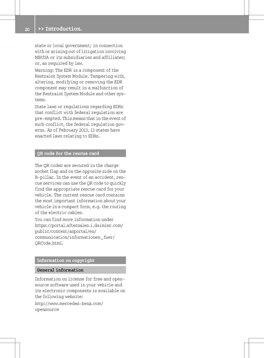 Smart Fortwo ED EV owners manual / page 22