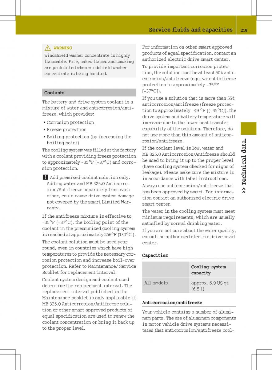 Smart Fortwo ED EV owners manual / page 221