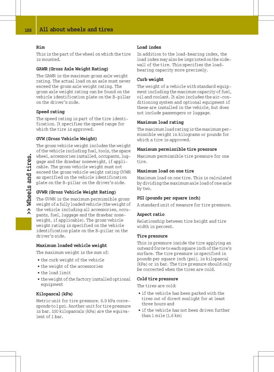 Smart Fortwo III 3 owners manual / page 190
