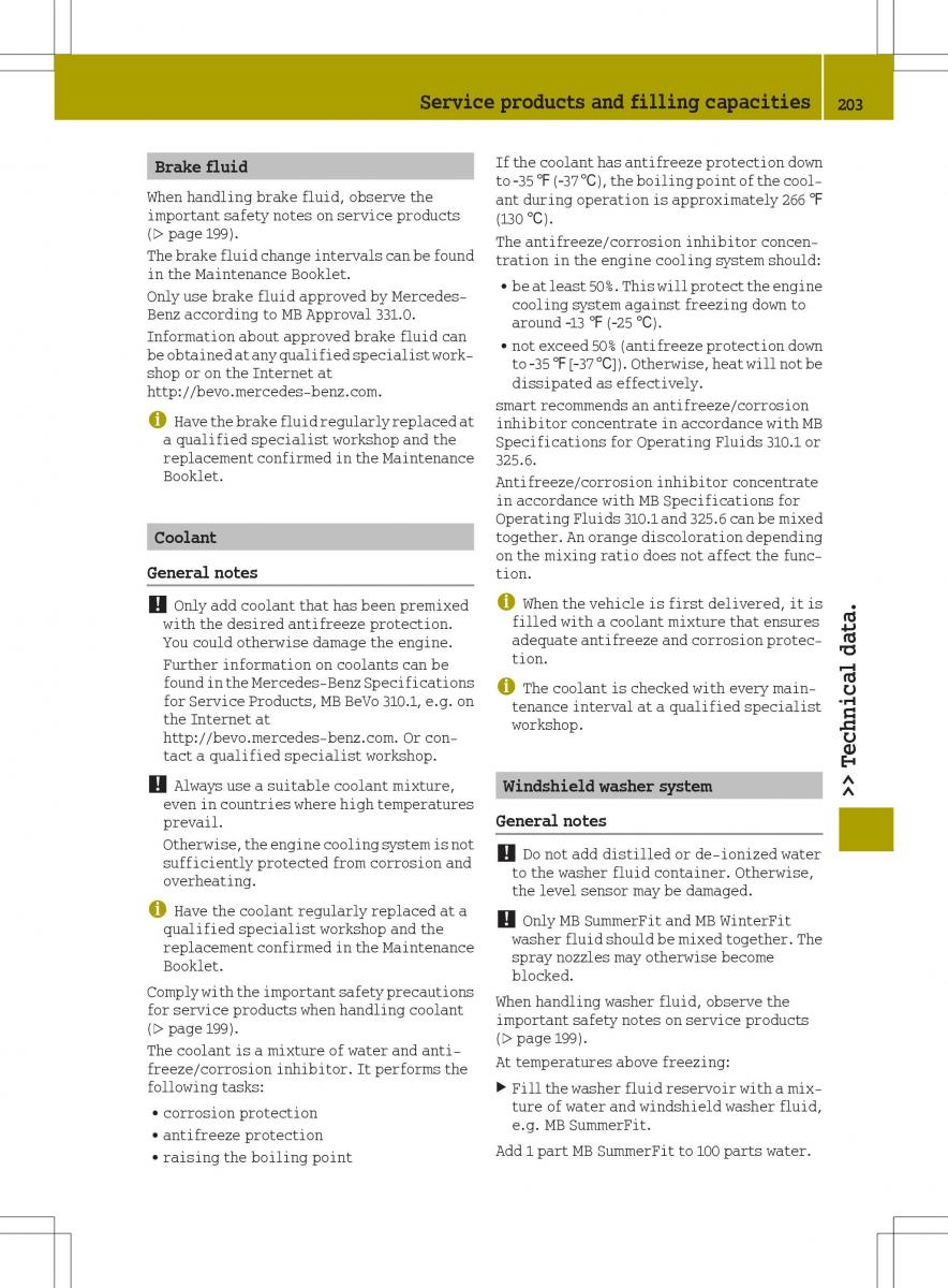 Smart Fortwo III 3 owners manual / page 205