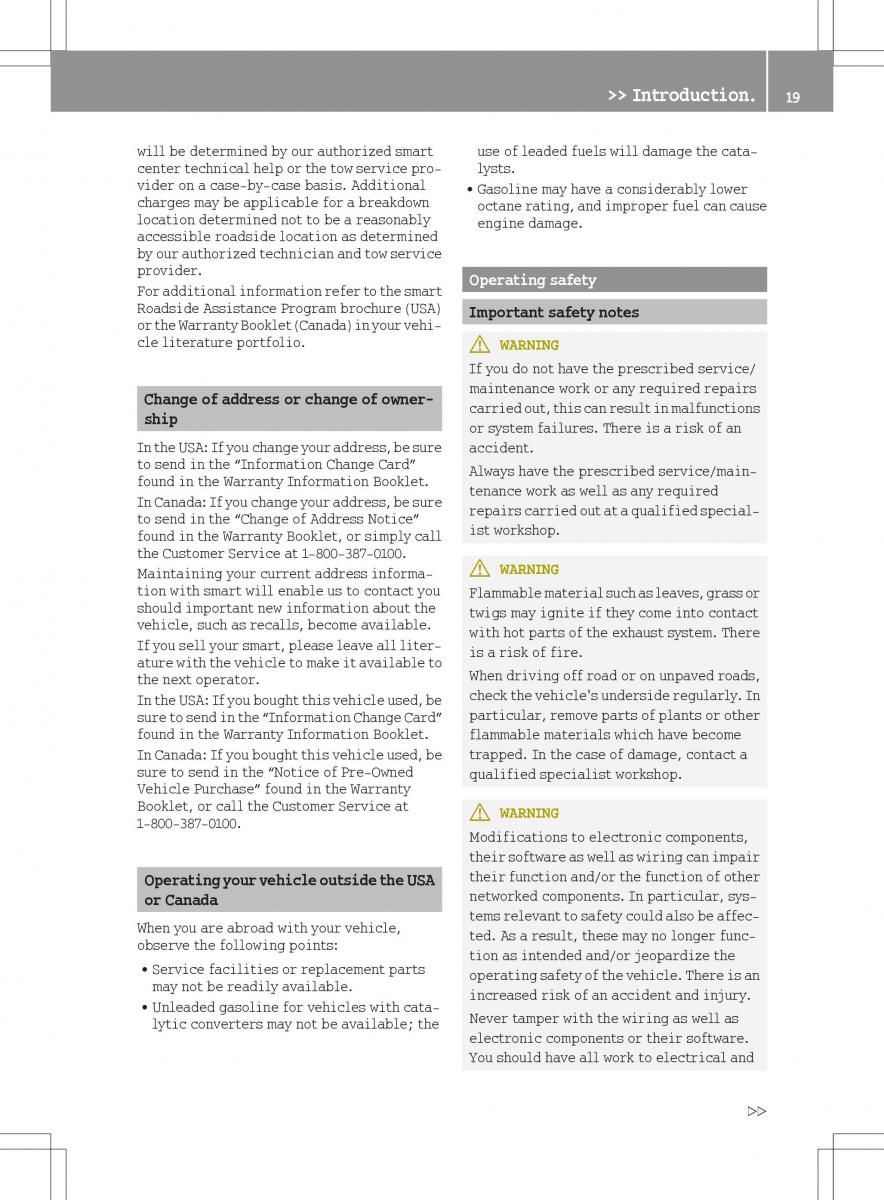 manual  Smart Fortwo III 3 owners manual / page 21