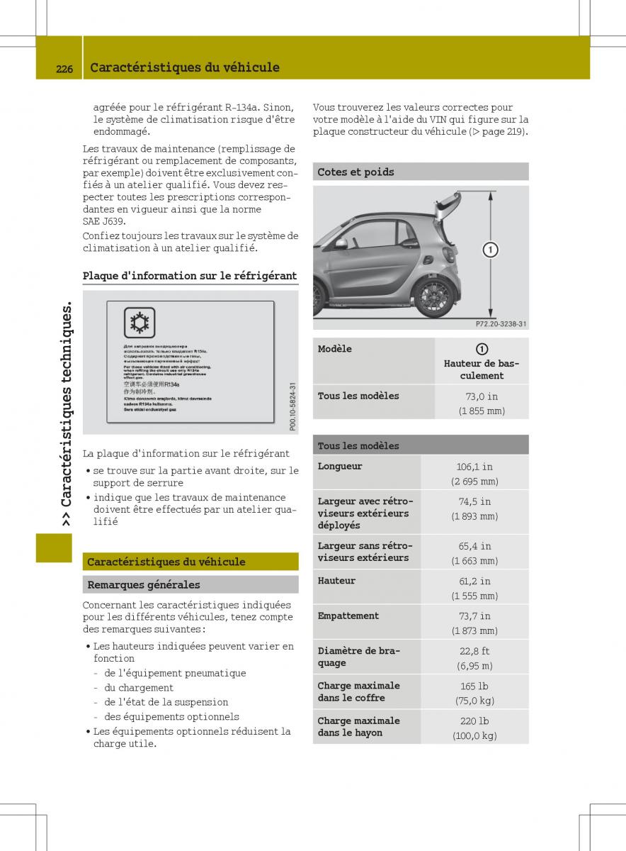 manual  Smart Fortwo III 3 manuel du proprietaire / page 228