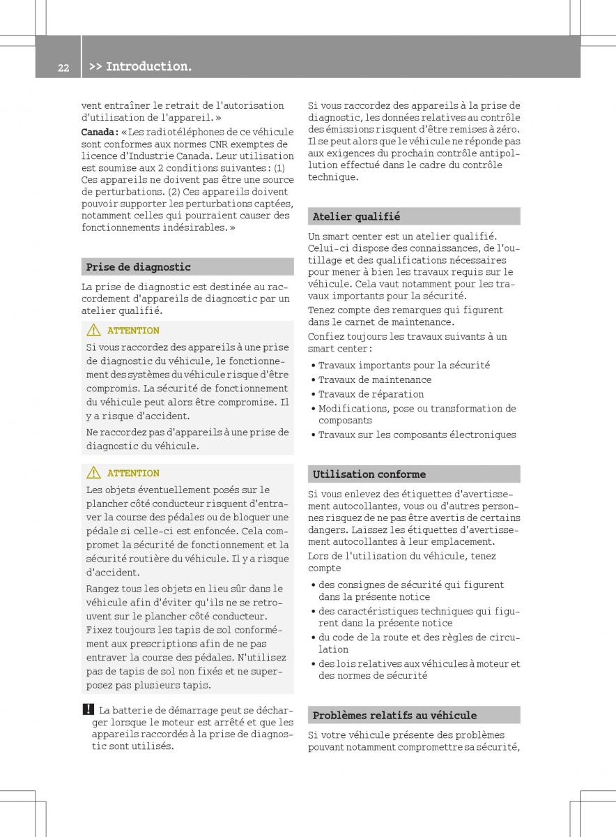 manual  Smart Fortwo III 3 manuel du proprietaire / page 24