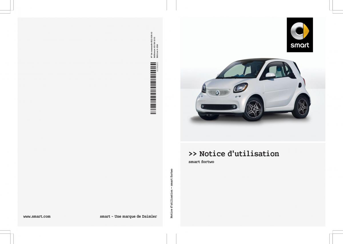 manual  Smart Fortwo III 3 manuel du proprietaire / page 1