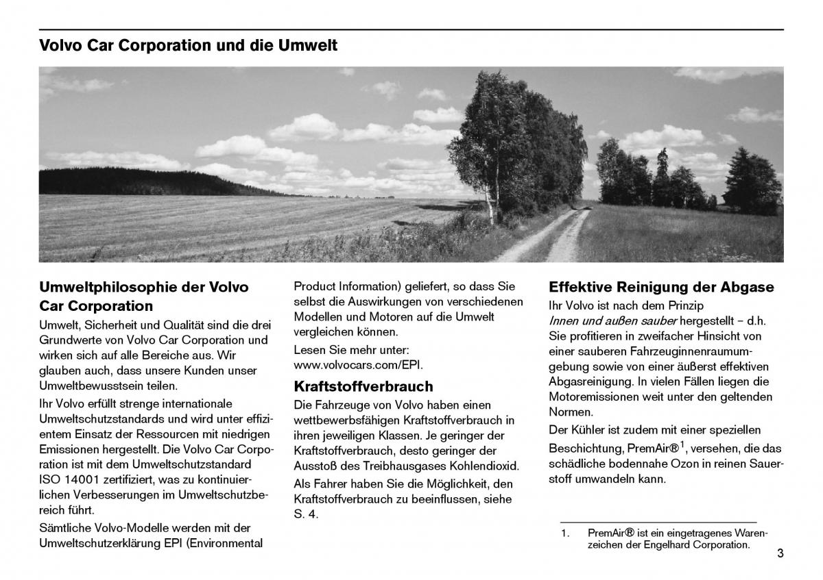 Volvo XC70 Cross Country I 1 Handbuch / page 4