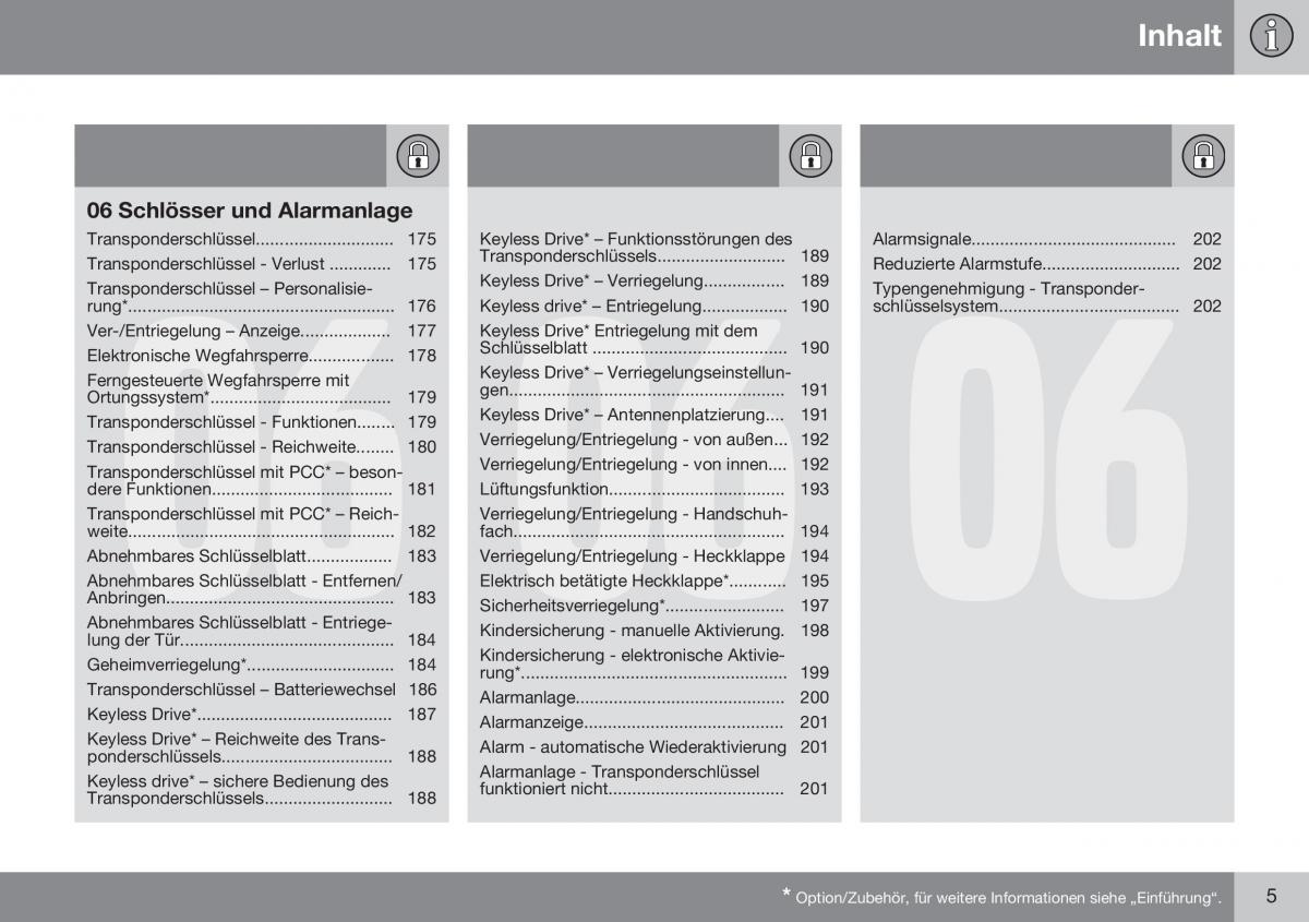 Volvo XC70 Cross Country II 2 Handbuch / page 7