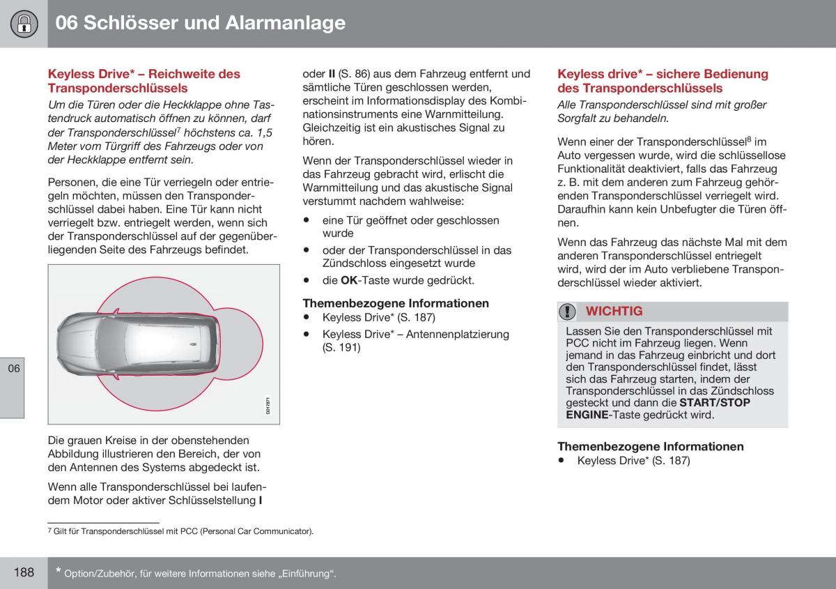 Volvo XC70 Cross Country II 2 Handbuch / page 190