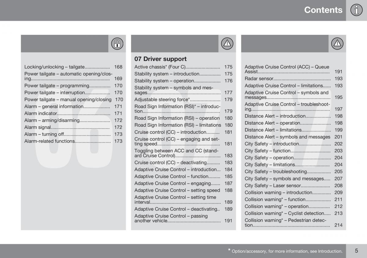 Volvo XC70 Cross Country II 2 owners manual / page 7