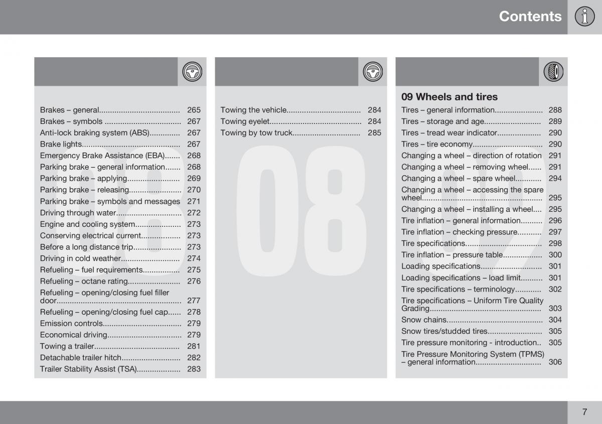 Volvo XC70 Cross Country II 2 owners manual / page 9