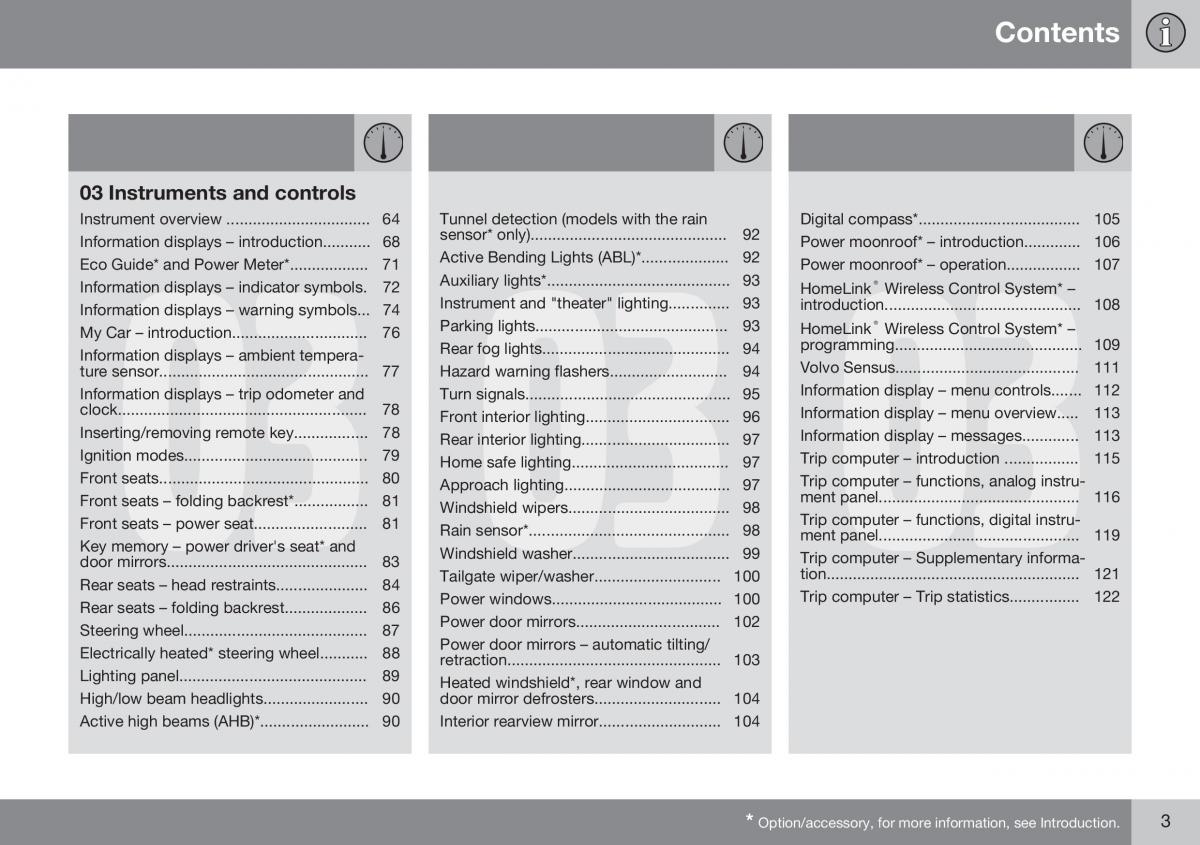 Volvo XC70 Cross Country II 2 owners manual / page 5