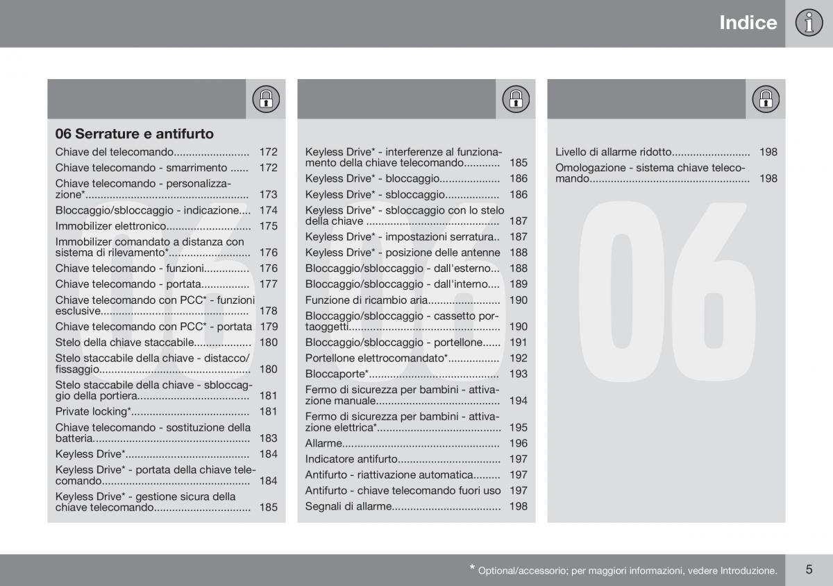 Volvo XC70 Cross Country II 2 manuale del proprietario / page 7