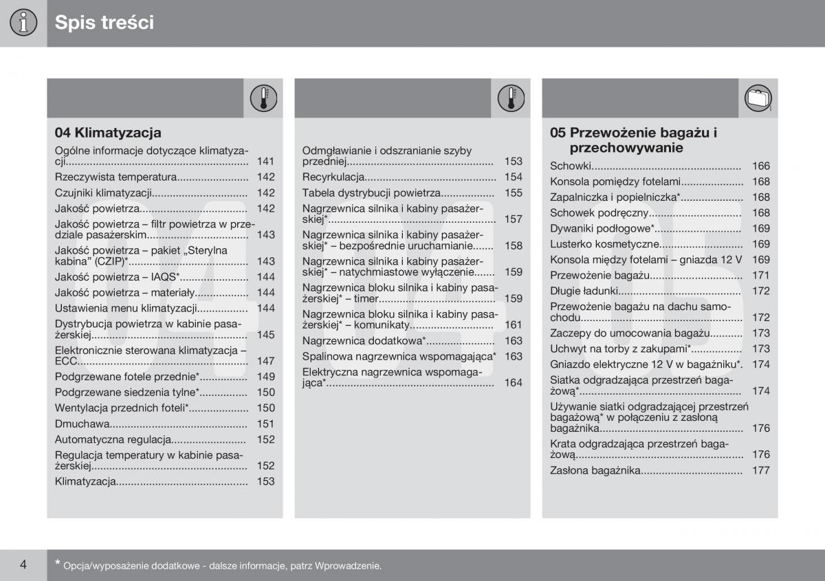 Volvo XC70 Cross Country II 2 instrukcja obslugi / page 6