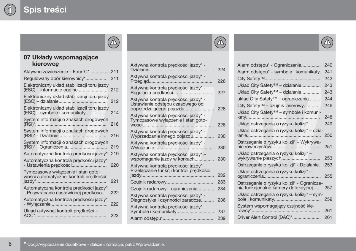 Volvo XC70 Cross Country II 2 instrukcja obslugi / page 8