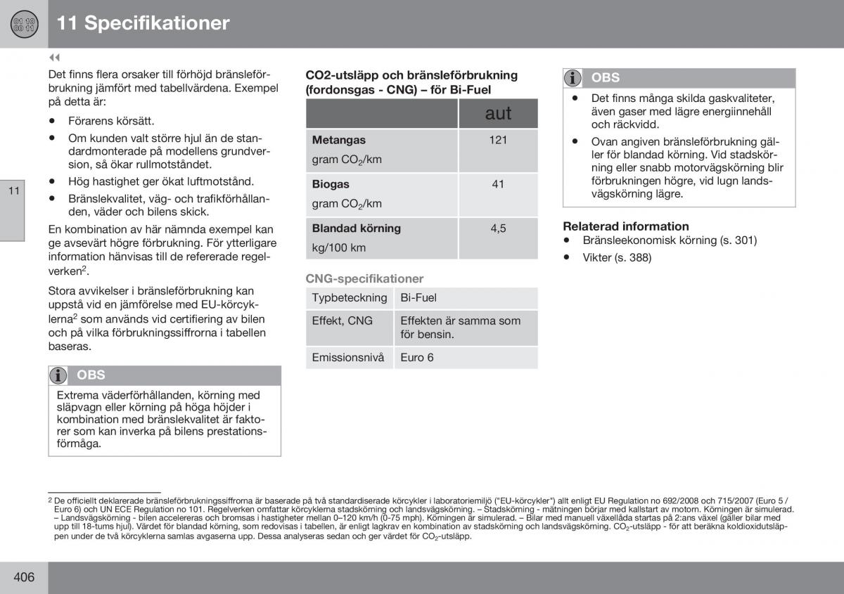 Volvo XC70 Cross Country II 2 instruktionsbok / page 408