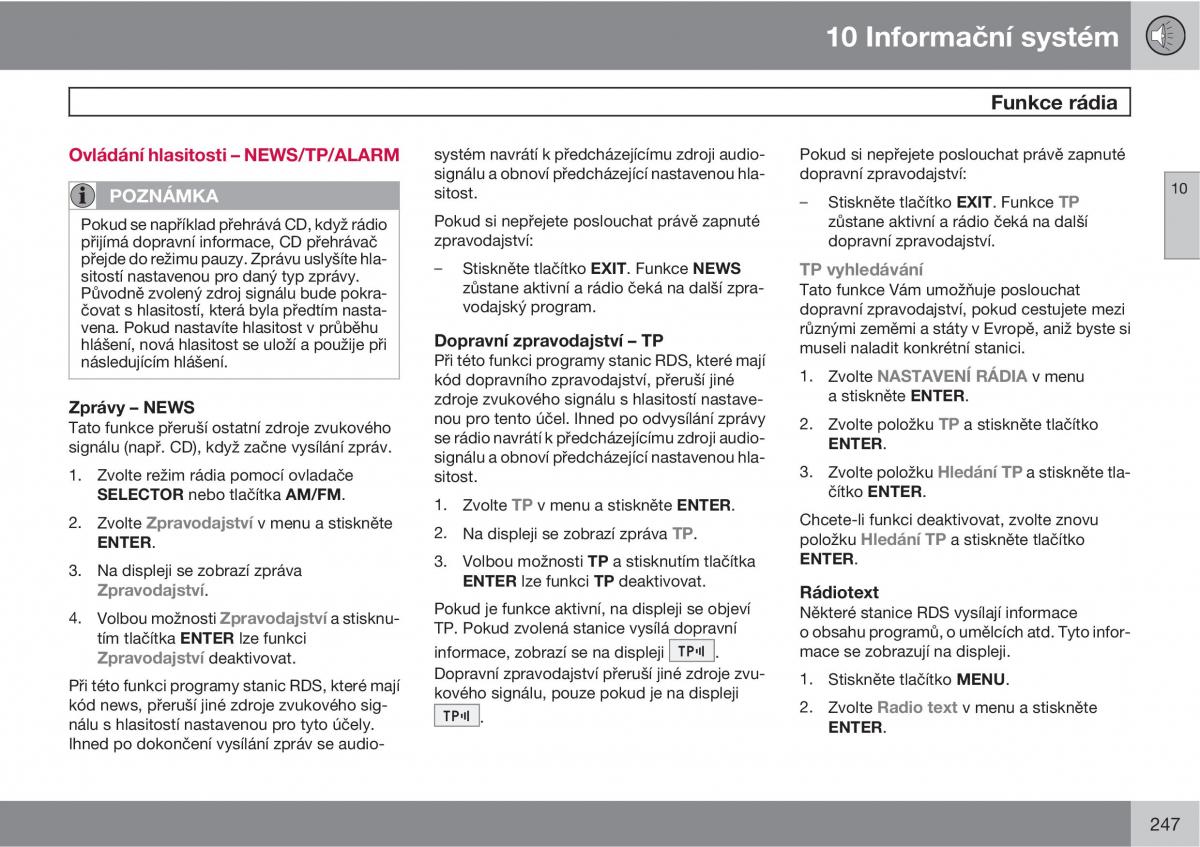 Volvo XC90 I 1 navod k obsludze / page 249