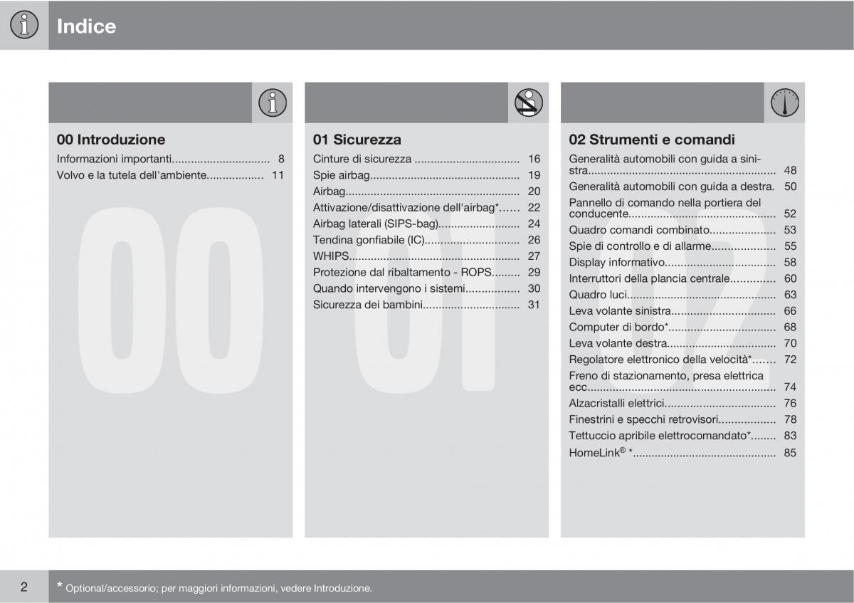 Volvo XC90 I 1 manuale del proprietario / page 4