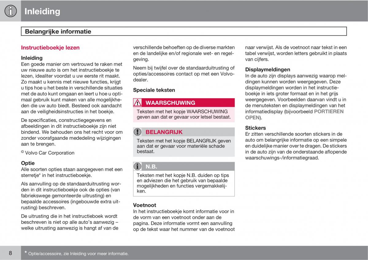 Volvo XC90 I 1 handleiding / page 10