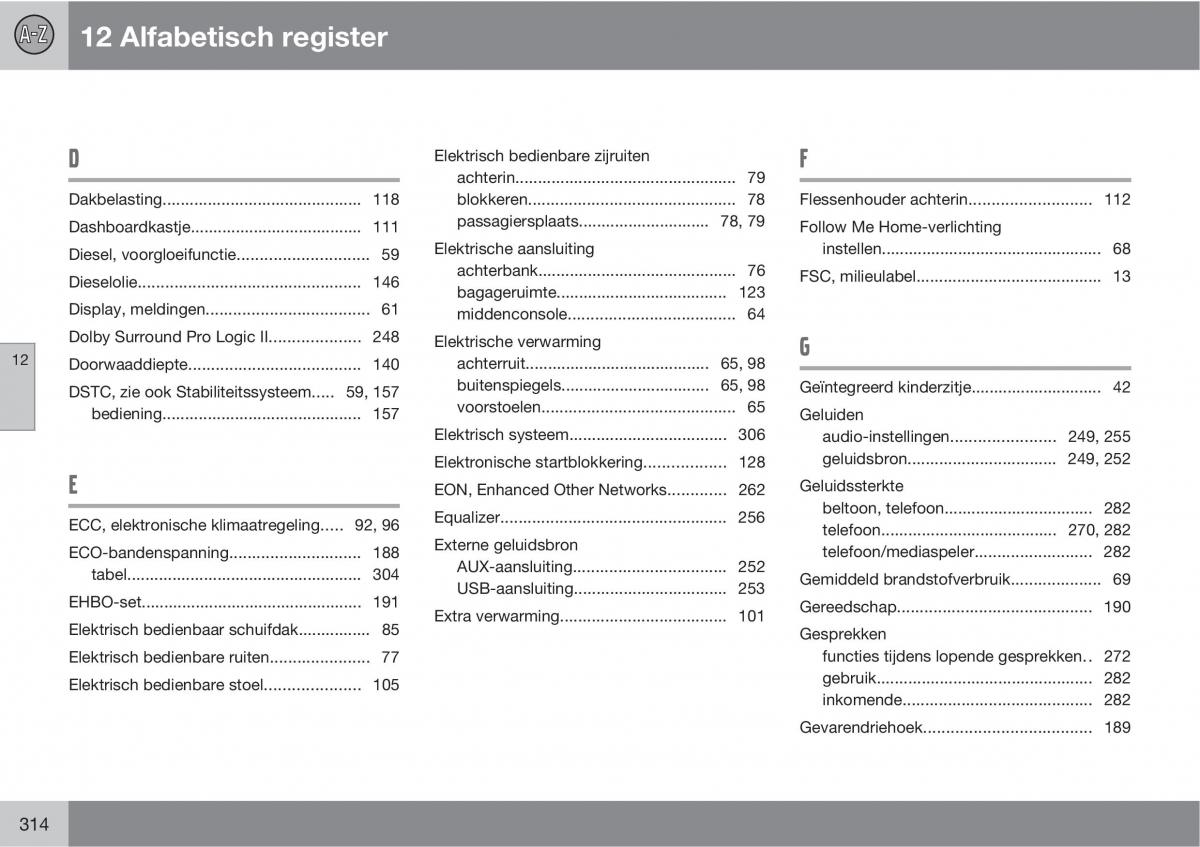 Volvo XC90 I 1 handleiding / page 316