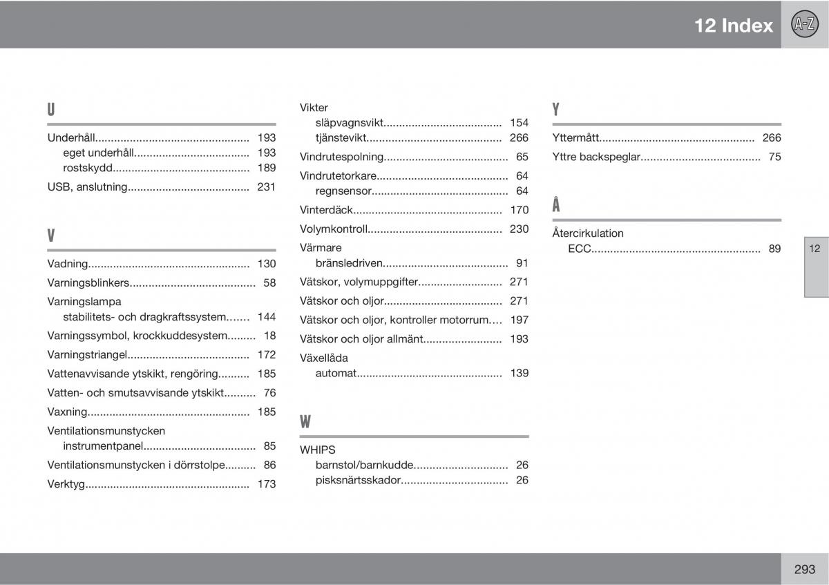 Volvo XC90 I 1 instruktionsbok / page 295