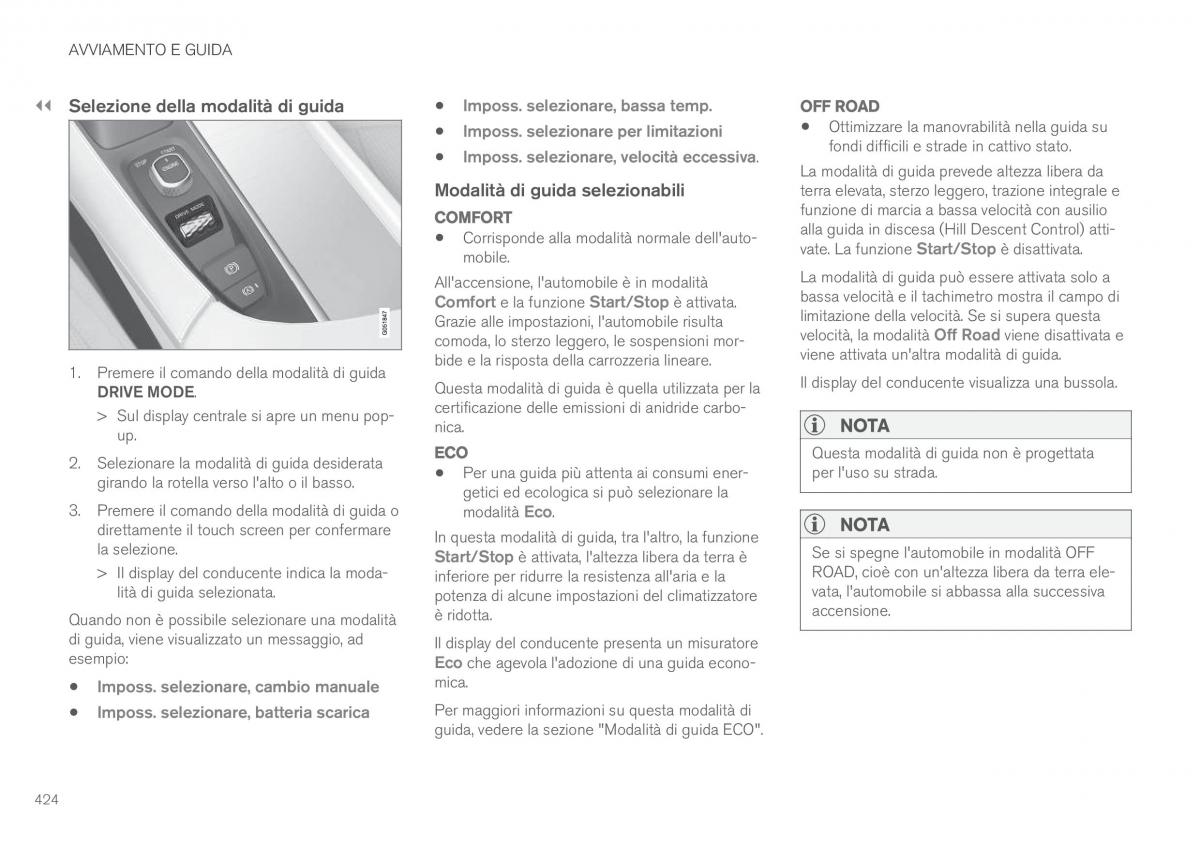 Volvo XC90 II 2 manuale del proprietario / page 426
