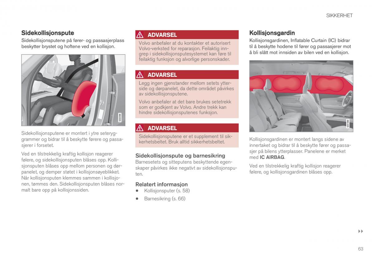 Volvo XC90 II 2 bruksanvisningen / page 65