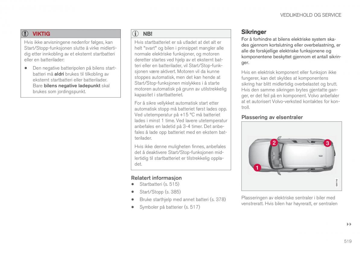 Volvo XC90 II 2 bruksanvisningen / page 521