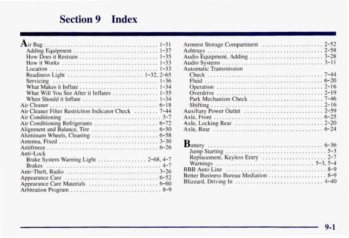 Chevrolet GMC Suburban VIII 8 owners manual / page 422