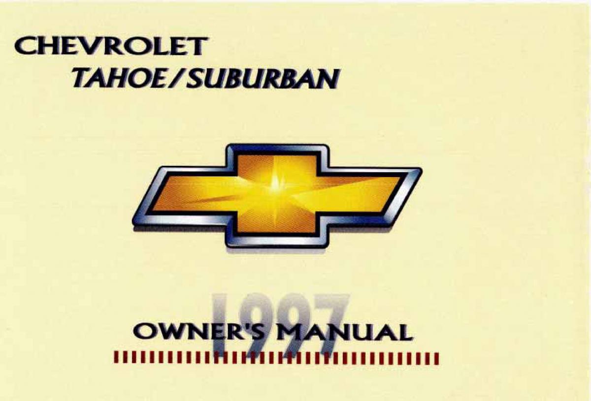 Chevrolet GMC Suburban VIII 8 owners manual / page 1