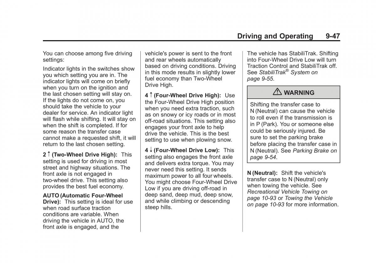 Chevrolet GMC Suburban X 10 owners manual / page 335