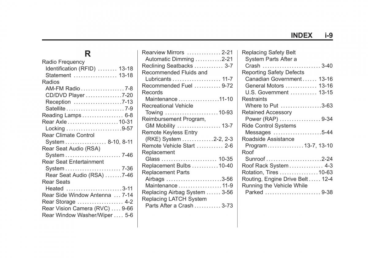 Chevrolet GMC Suburban X 10 owners manual / page 539