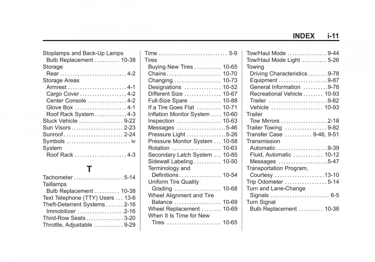 Chevrolet GMC Suburban X 10 owners manual / page 541