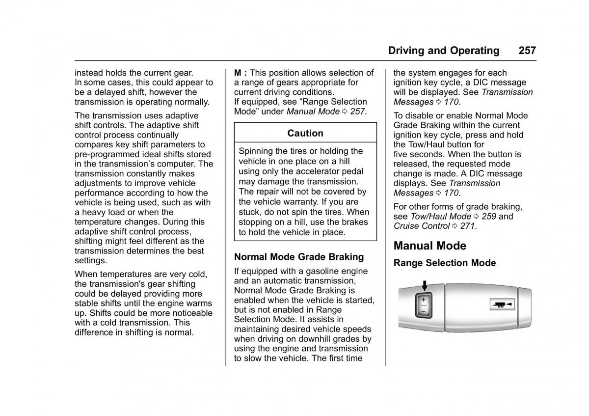 Chevrolet GMC Suburban XI 11 owners manual / page 258