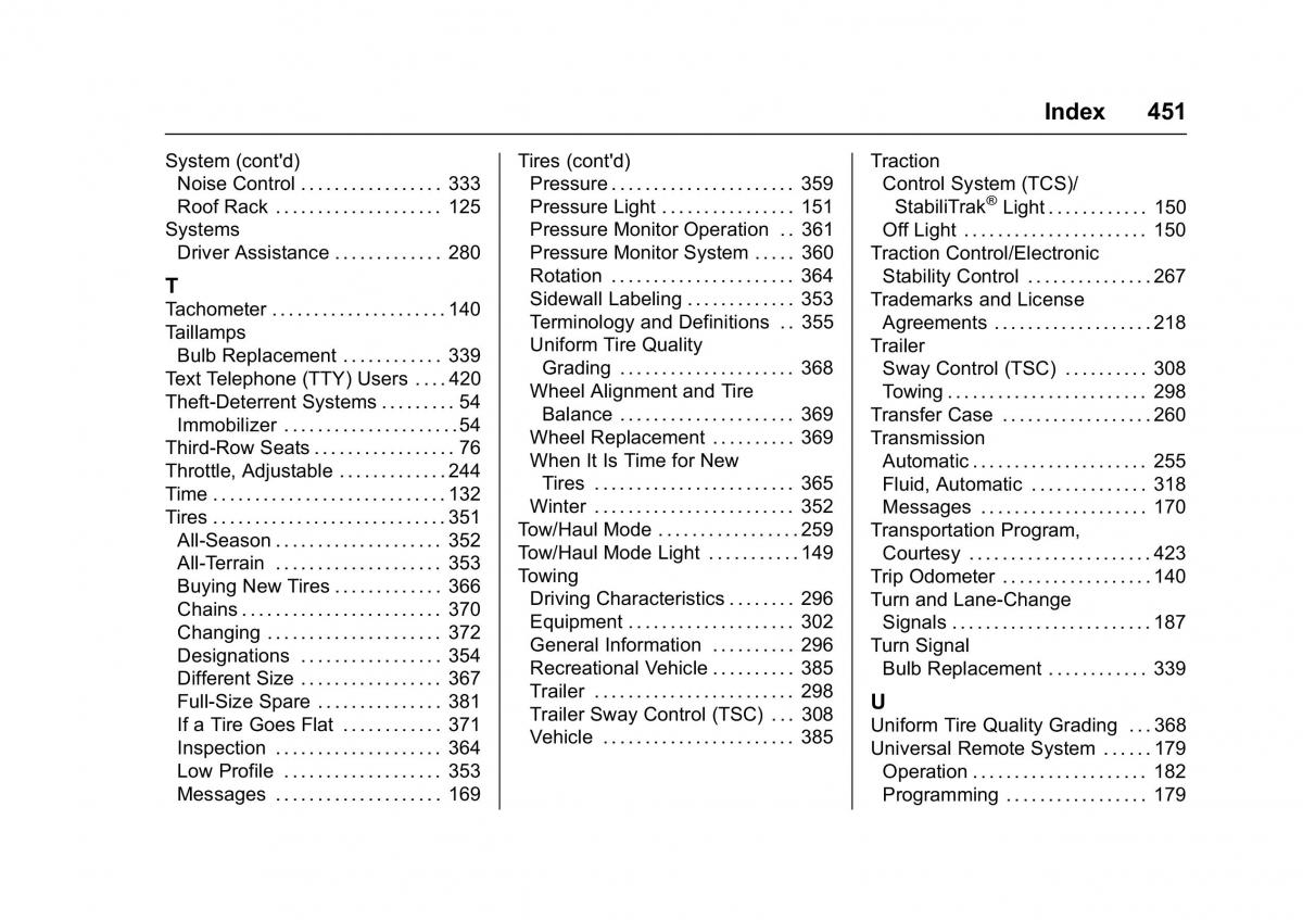 Chevrolet GMC Suburban XI 11 owners manual / page 452