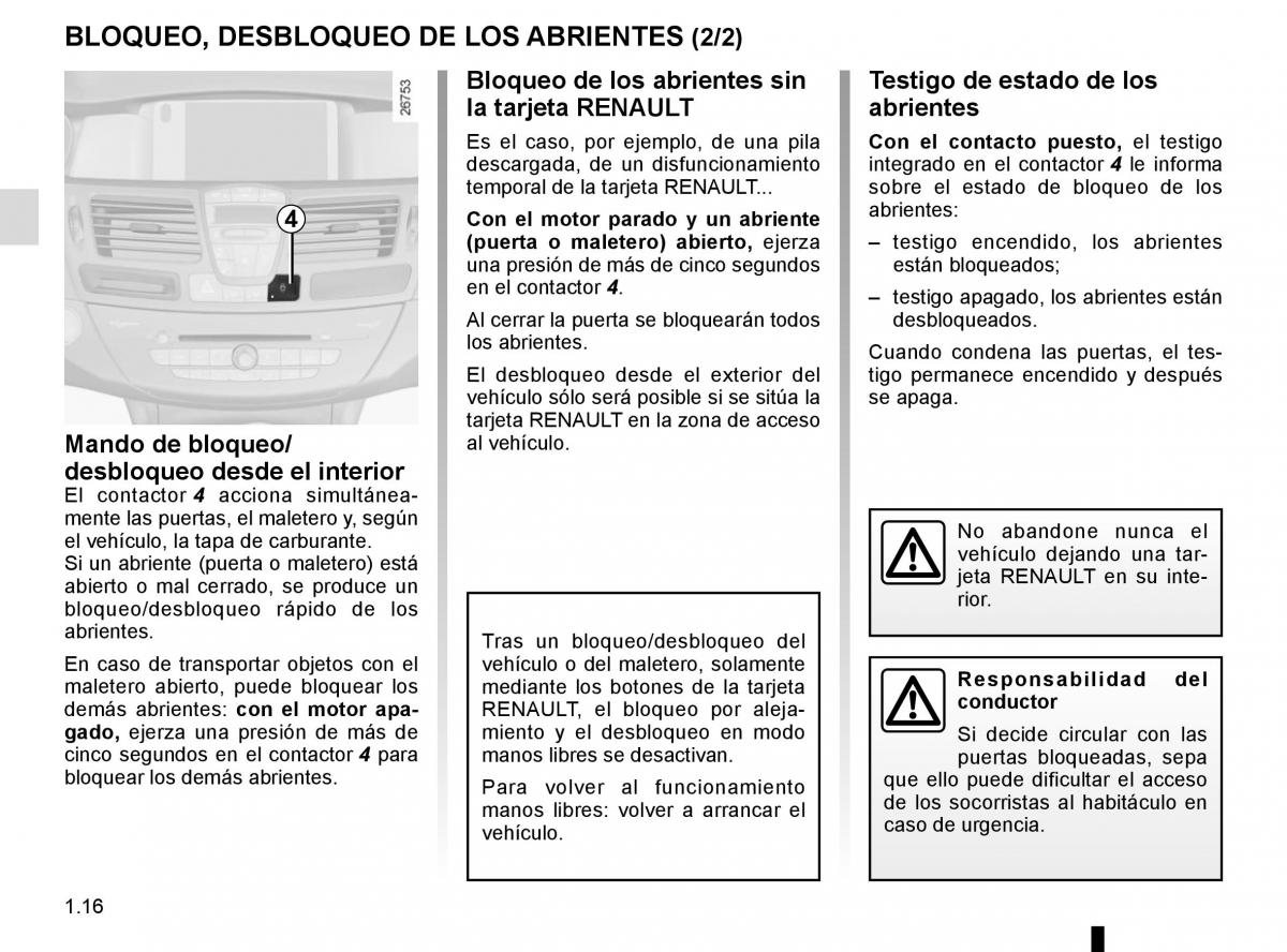 Renault Laguna III 3 manual del propietario / page 22