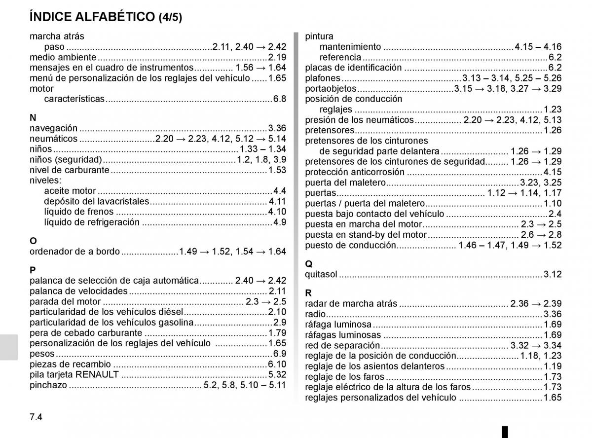 Renault Laguna III 3 manual del propietario / page 250
