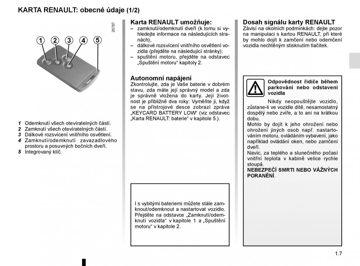 Renault Trafic III 3 navod k obsludze / page 13