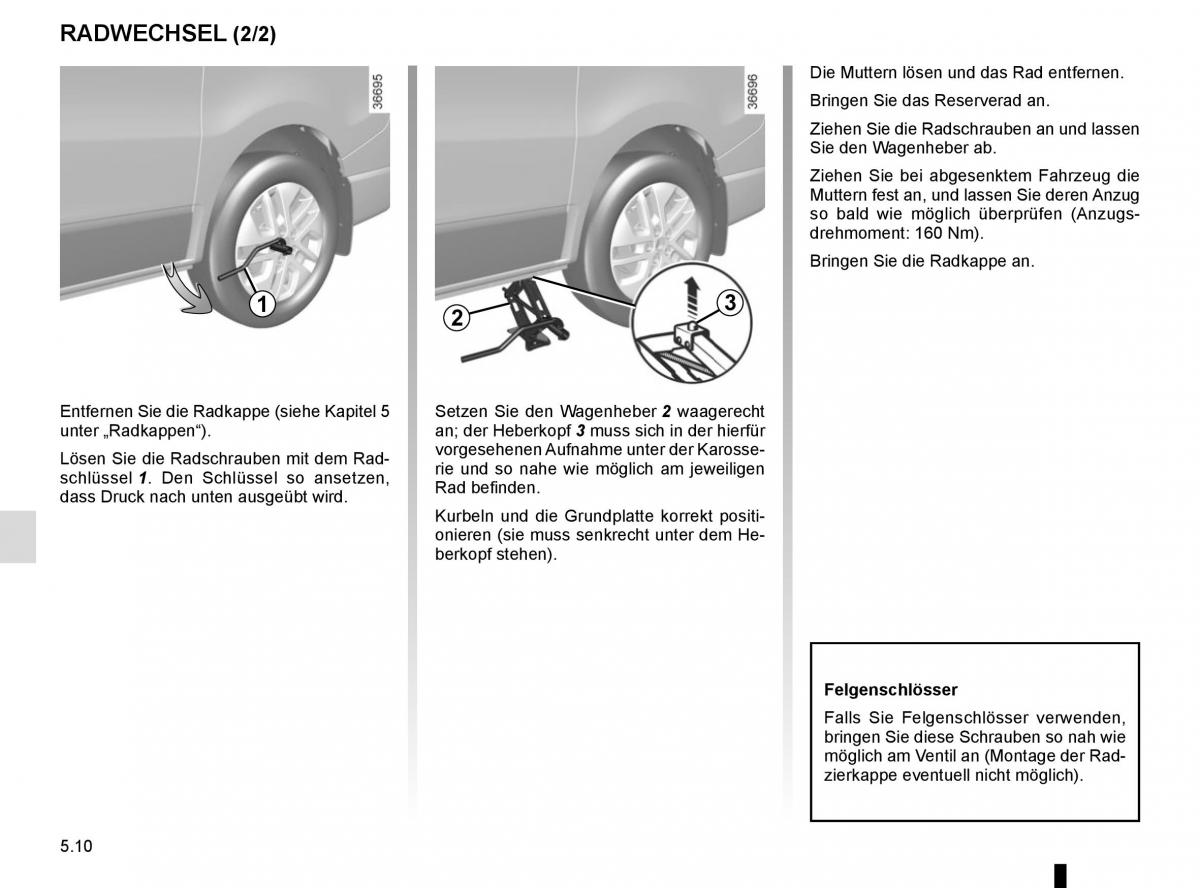 Renault Trafic III 3 Handbuch / page 226