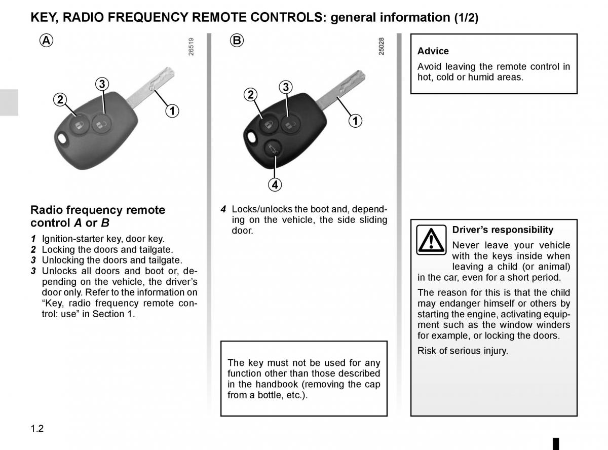 Renault Trafic III 3 owners manual / page 8