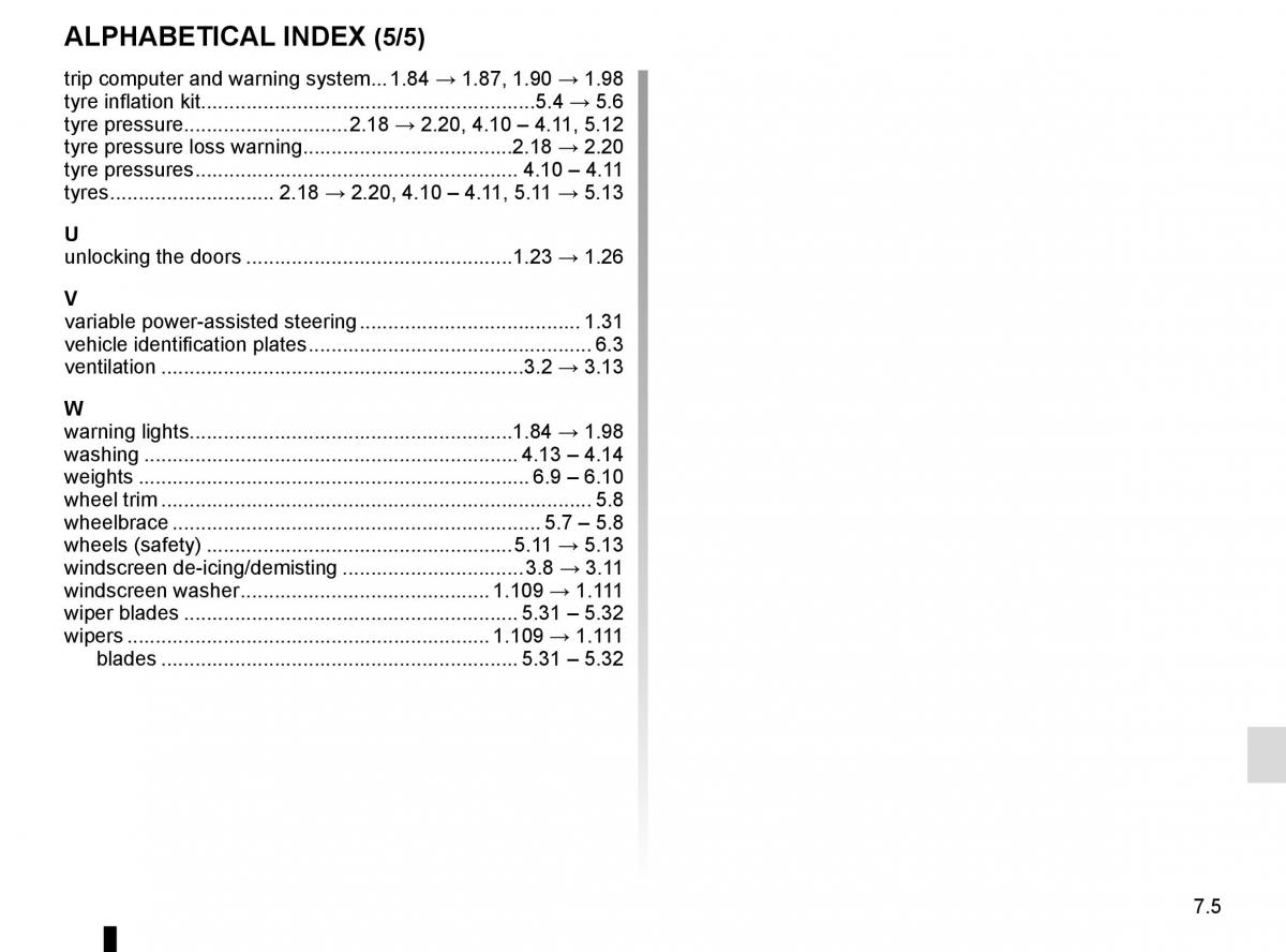 Renault Trafic III 3 owners manual / page 289